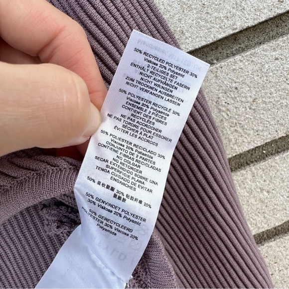 NWT Re_Styld Women's Purple Ribbed Long Sleeves Crew Neck Crop Sweater Top - Picture 8 of 10